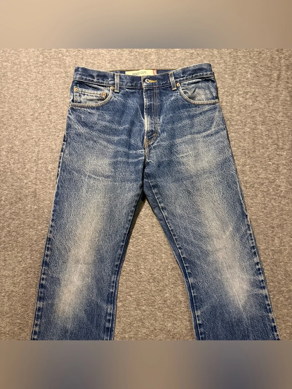 Levis 517 Bootcut Jeans Mens 34x36 Tall Blue Cotton Faded Wash Western Cowboy